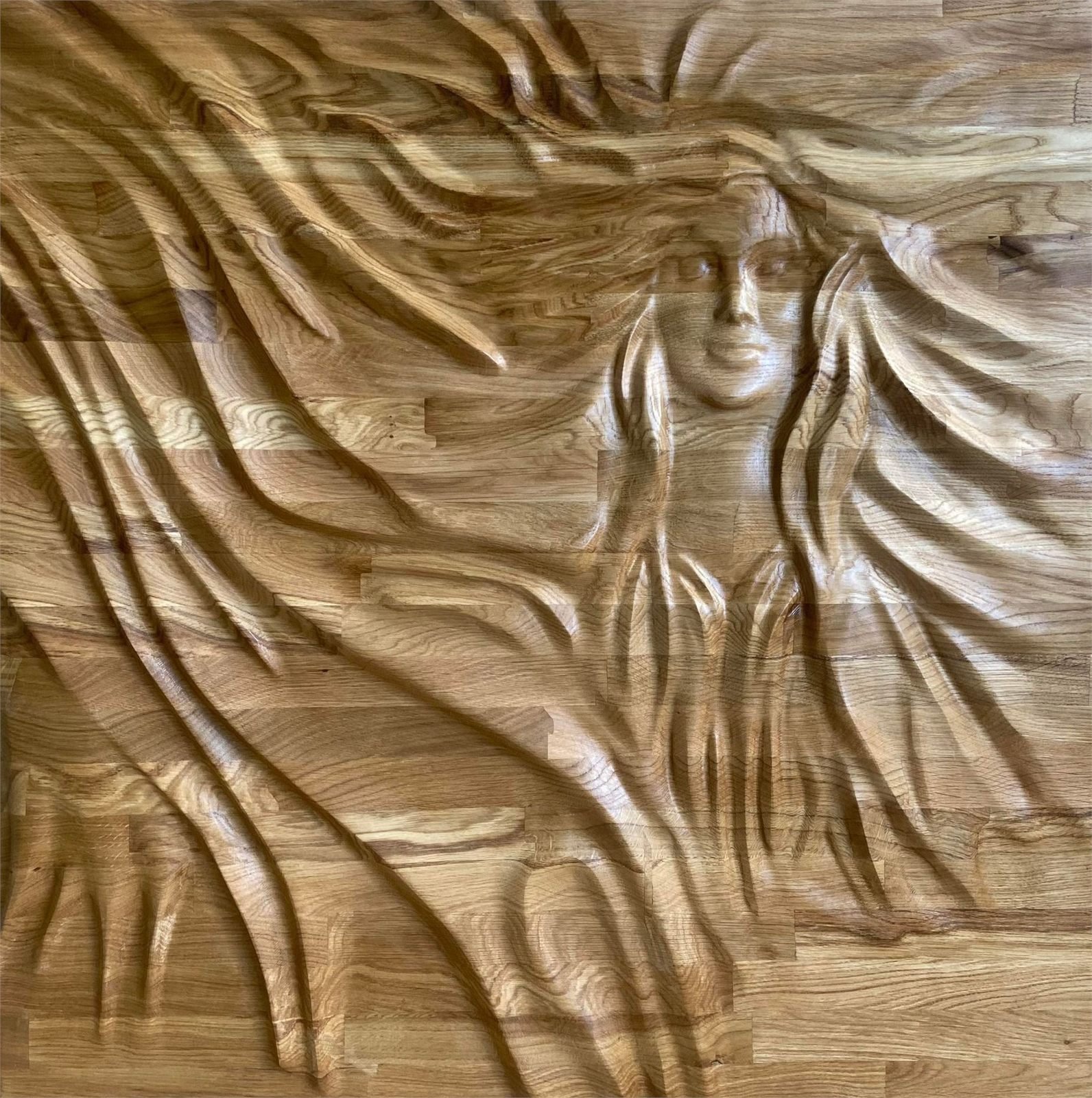 CNC Carved Face Sculpture, photo 2 of 6