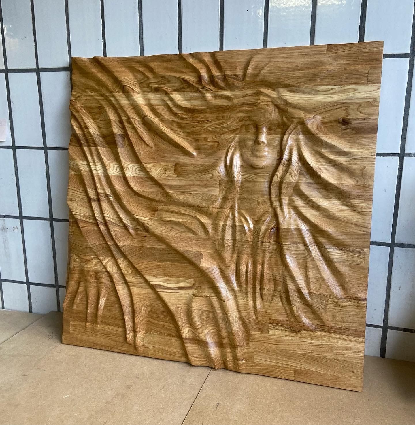 CNC Carved Face Sculpture, photo 3 of 6