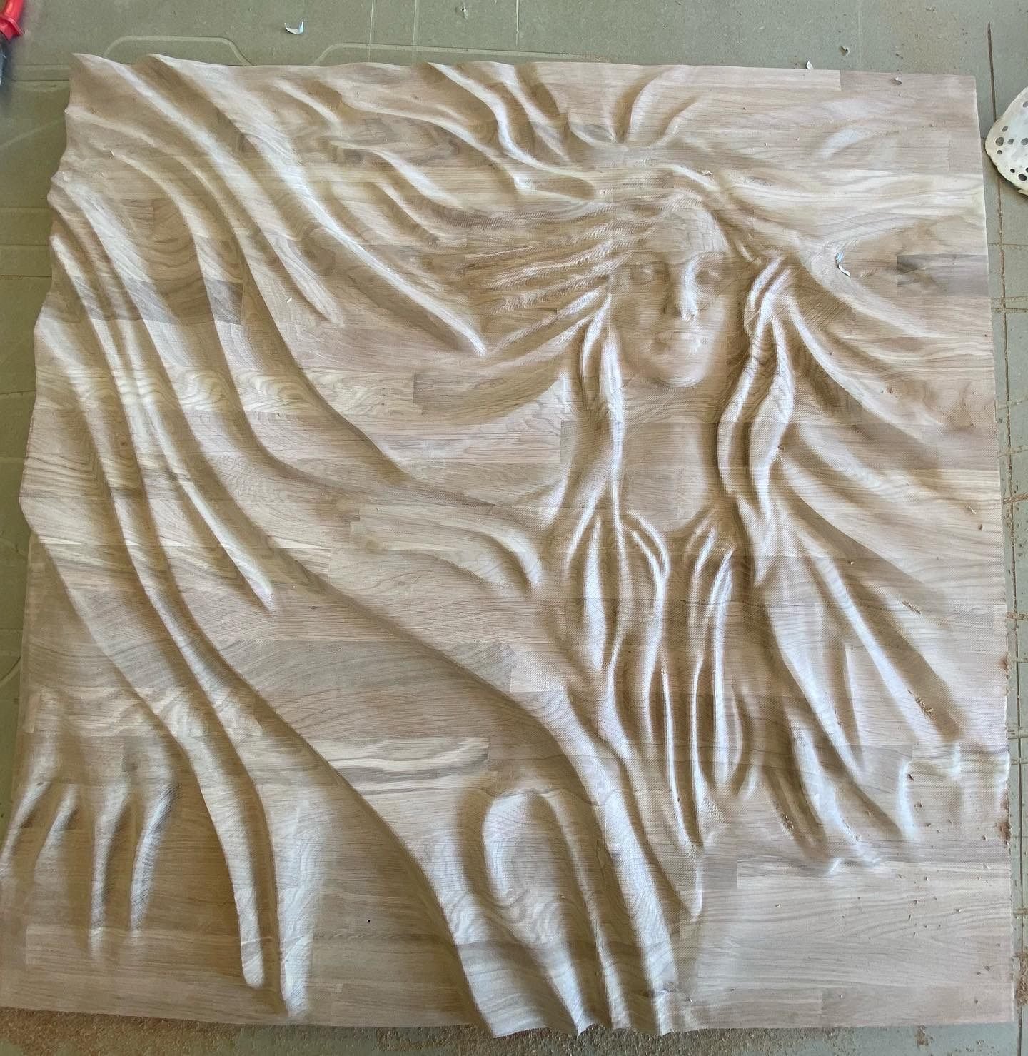 CNC Carved Face Sculpture, photo 4 of 6