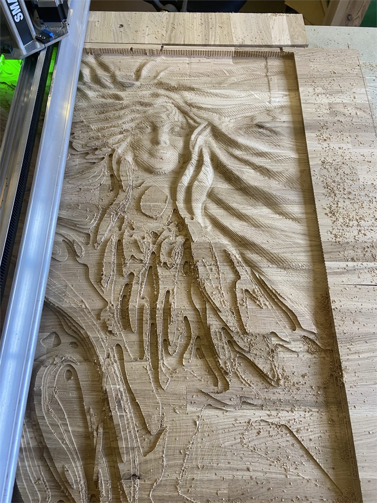CNC Carved Face Sculpture, photo 5 of 6