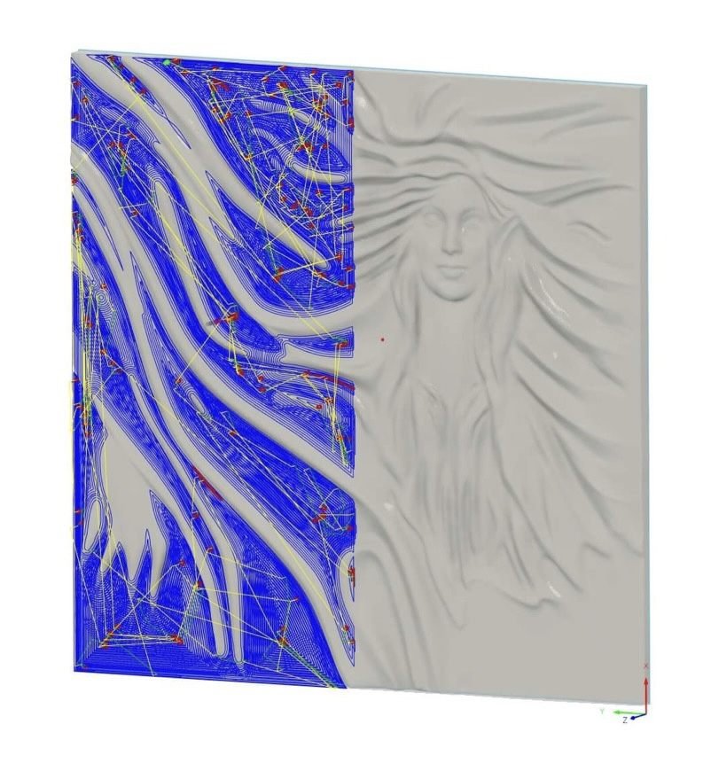 CNC Carved Face Sculpture, photo 6 of 6